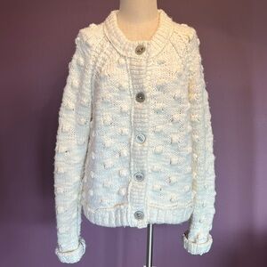 We The Free Ivory 🤍 Wool-Blend Chunky Cardigan by Free People